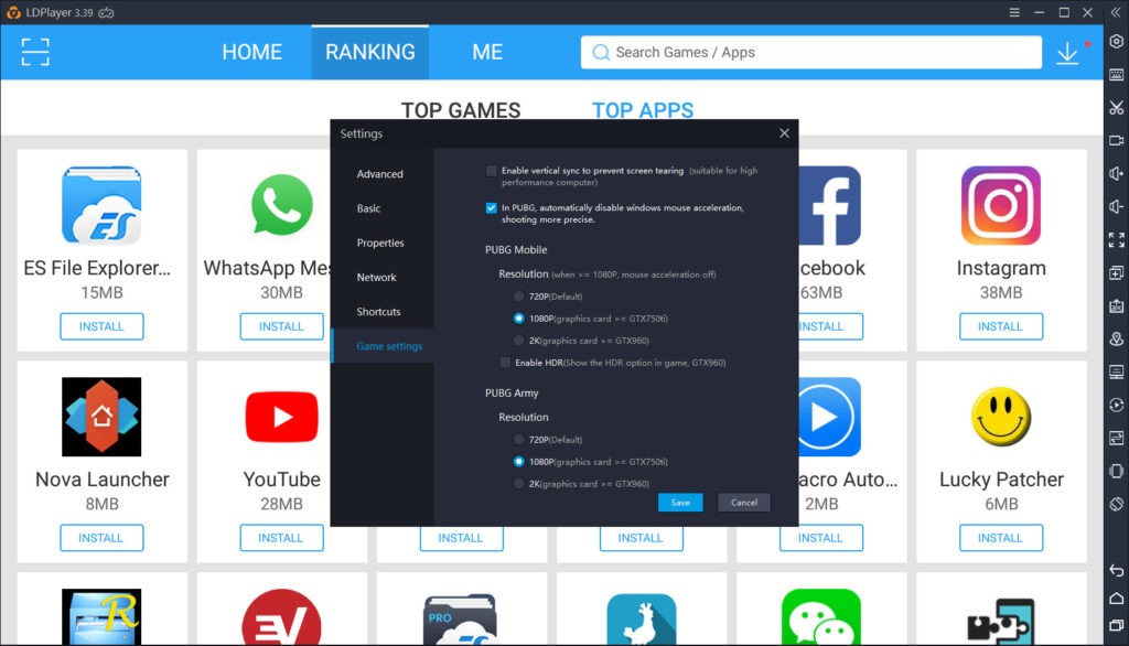 LDPlayer Running PUBG Mobile with Custom Key Mapping
