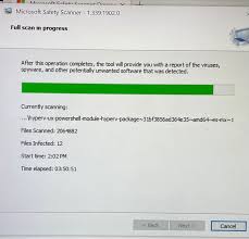 Running a quick scan with Microsoft Safety Scanner