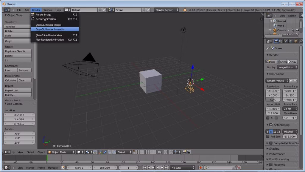 Blender’s video sequence editor with a multi-track video project