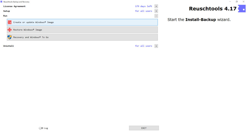 Reuschtools data protection and security configuration screen