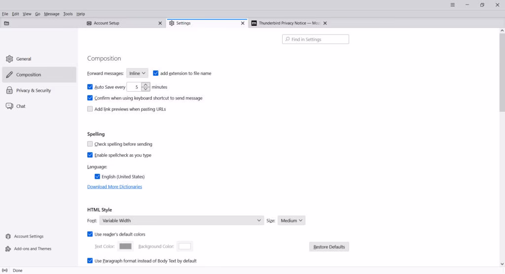 Thunderbird calendar and scheduling integration