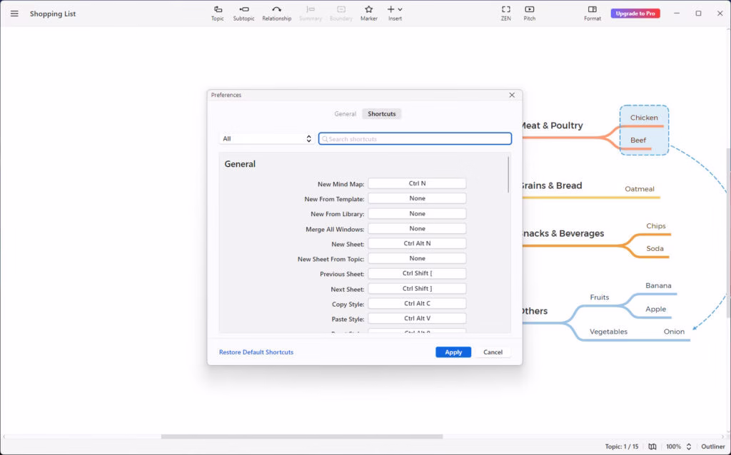 XMind free download interface showing multiple diagram styles and customization tools