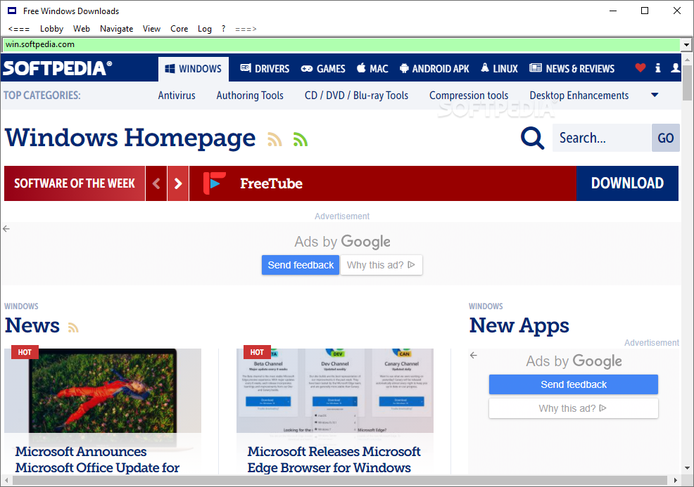 Browser Club Mode and SuperScroll in action