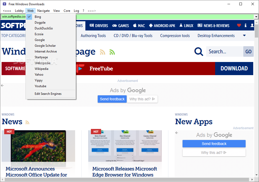 Browser settings and customization options