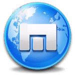 Maxthon browser logo in blue and white design.