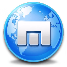 Maxthon browser logo in blue and white design.