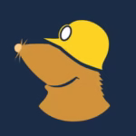 Mullvad VPN logo featuring a mole wearing a hard hat