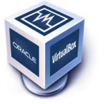 VirtualBox logo with virtualization icon
