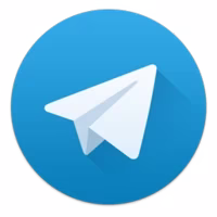 Telegram official logo with white paper plane on blue background