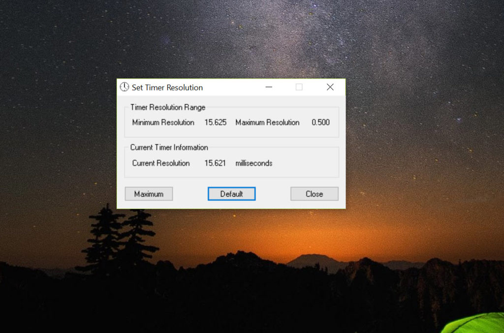 running in maximum mode for gaming performance