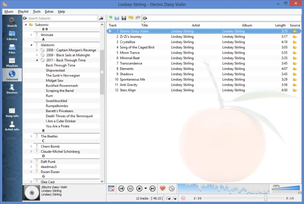 Music Player settings and customization options