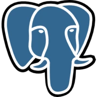 PostgreSQL logo with database