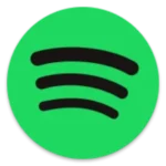 Spotify logo on a desktop background