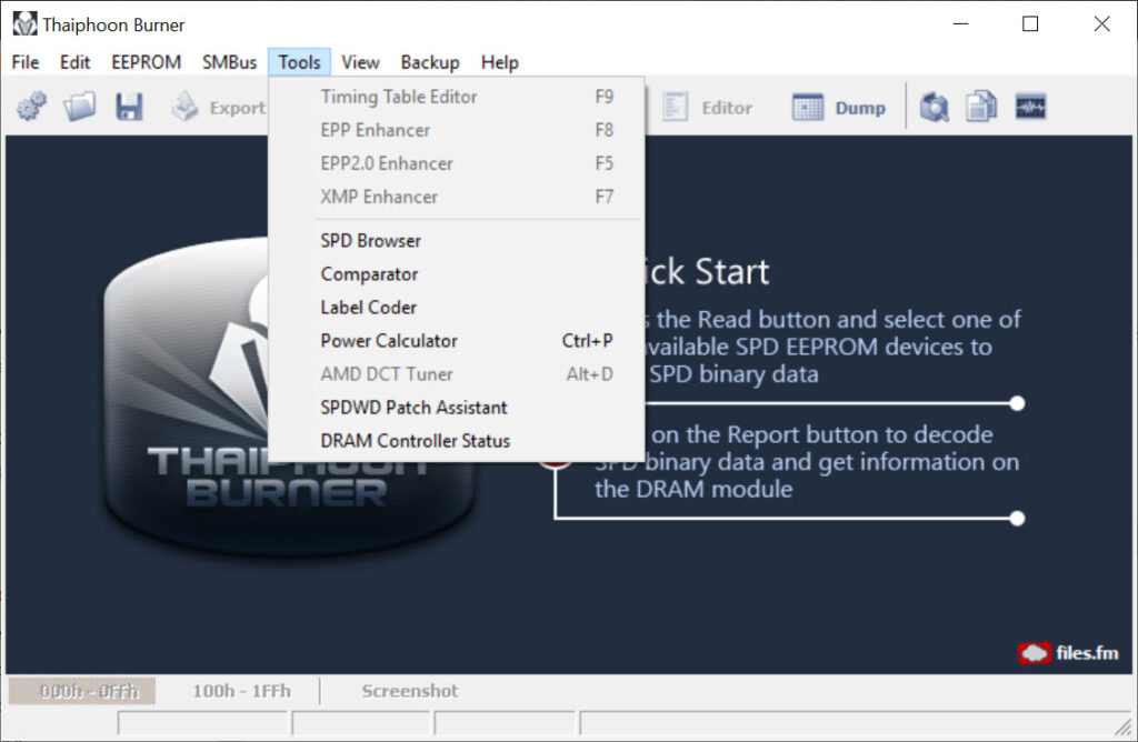 Thaiphoon Burner RAM timing and XMP profile settings