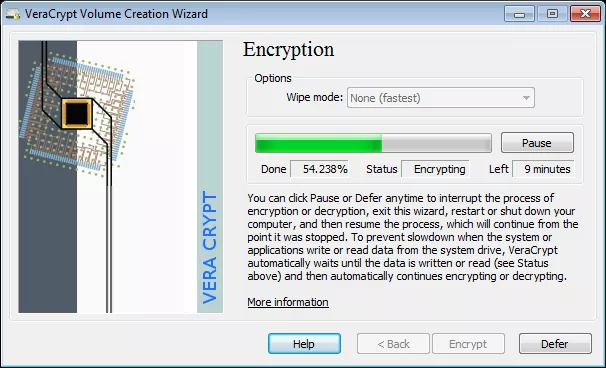 VeraCrypt main window showing drive list and volume mounting options